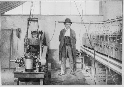 Marcellin Berthelot (1827-1907) in zijn laboratorium in Meudon (Yvelines) door Valerian Gribayedoff